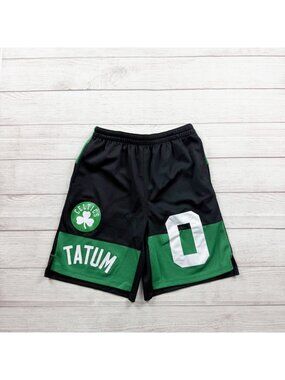 NBA Youth Tatum Celtics Boston Green Black Basketball Shorts L 14-16
